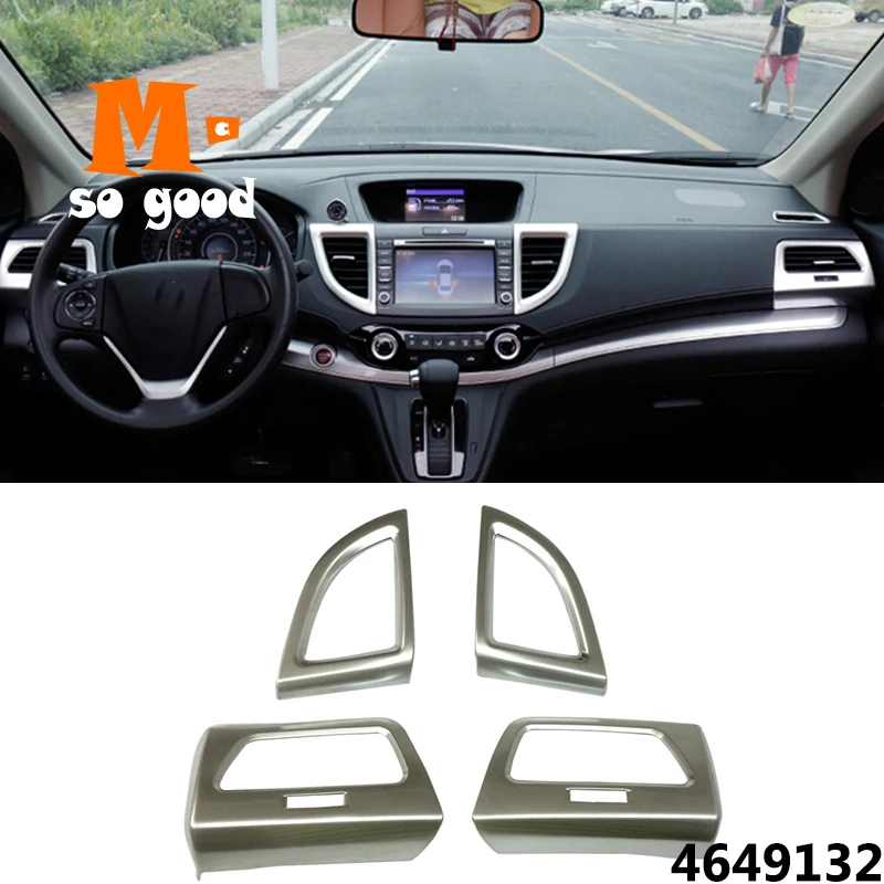 

ABS for Honda CRV CR-V 2012 13 14 15 16 Car Dashboard Left Right Air Conditioner Outlet AC Vent Sticker Trim Cover Accessories