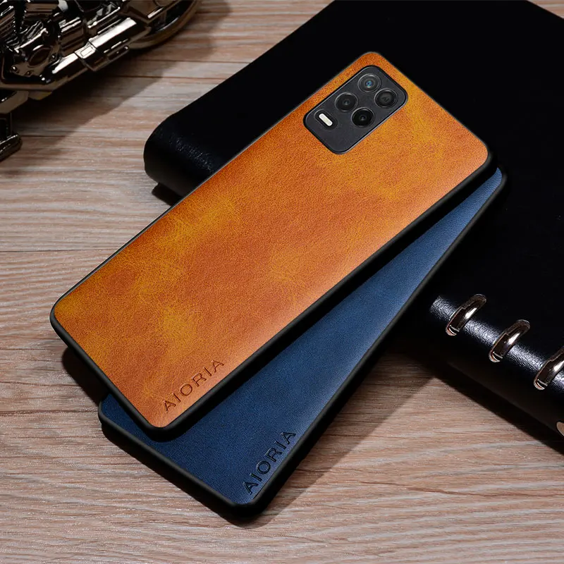 phone Case for OPPO Realme 8 Pro Narzo 30 coque Luxury Vintage leather Skin covers for oppo realme 8 pro narzo30 case funda capa