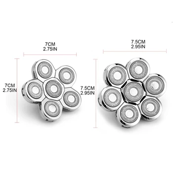6D/7D เครื่องโกนหนวดไฟฟ้าหัวหัวล้านหัวมีดโกนใบมีดไฟฟ้ามีดโกนหัวโกน