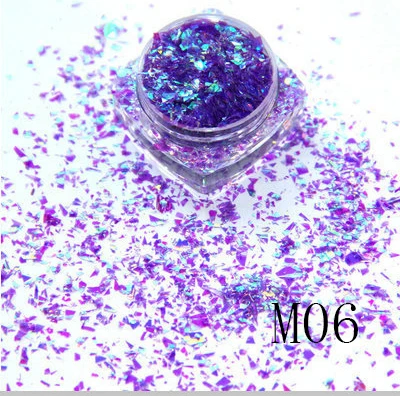 500g White Candy Color Iridescent Nail Glitter Shiny Mermaid Sequins Irregular Slices 3D Flakes Paillettes Nail Body Art