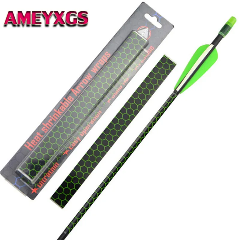 

15/30pcs 7.7x0.8" Archery Arrow Wraps Heat Shrinkable Sticker DIY Shaft Decoration Tools For Arrow Hunting Shooting Accessories