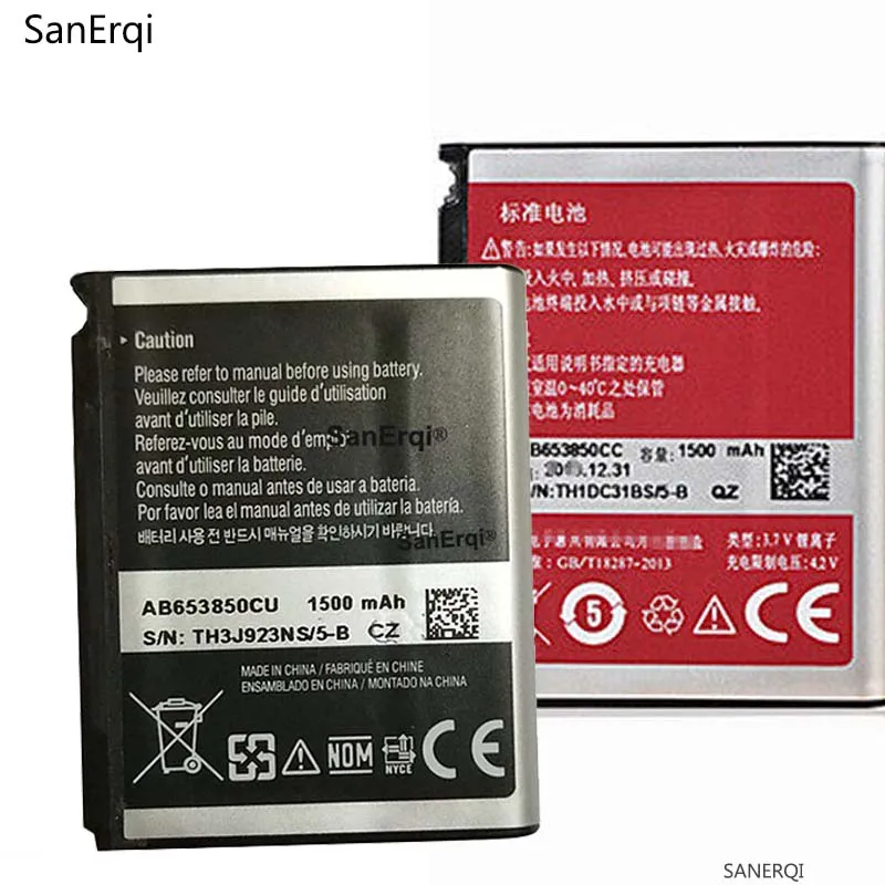 

10pcs AB653850CU AB653850CA AB653850CC battery for SAMSUNG i220 i225 i627 d720 a850 m900 t939 I9020t SanErqi