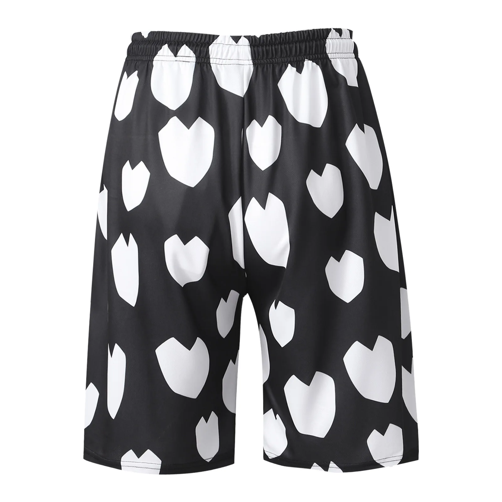 Men Love Heart Print Boxer Shorts Sexy Casual Shorts Loose Lounge Short Pants Beach Wear Nightwear Sleep Bottoms