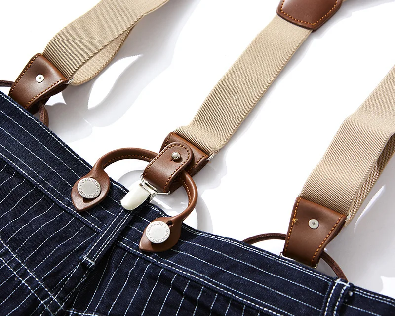Gestreifte Jeans mit weitem Bein für Männer lose Eisenbahn overalls für Herren, Damen, Hängebange, Outdoor-Camping jagdhose, die neue Longs fischt – Detail 5