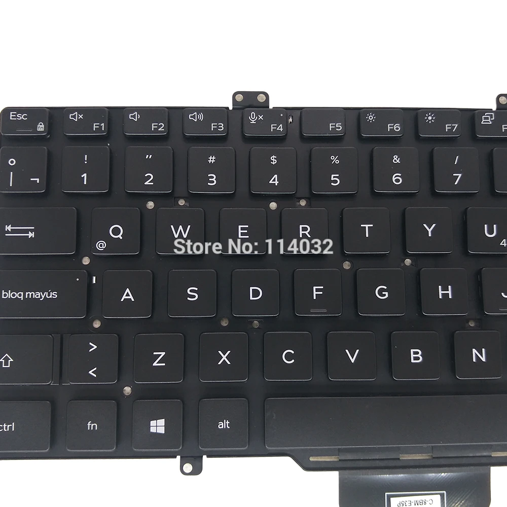 Imagem -03 - Espanhol Latin Fit Teclado para Notebook Apto para Dell Latitude 5400 5401 7400 3400 5410 5411 0nxw9p Nxw9p Cn0nxw9p Teclados de Computador