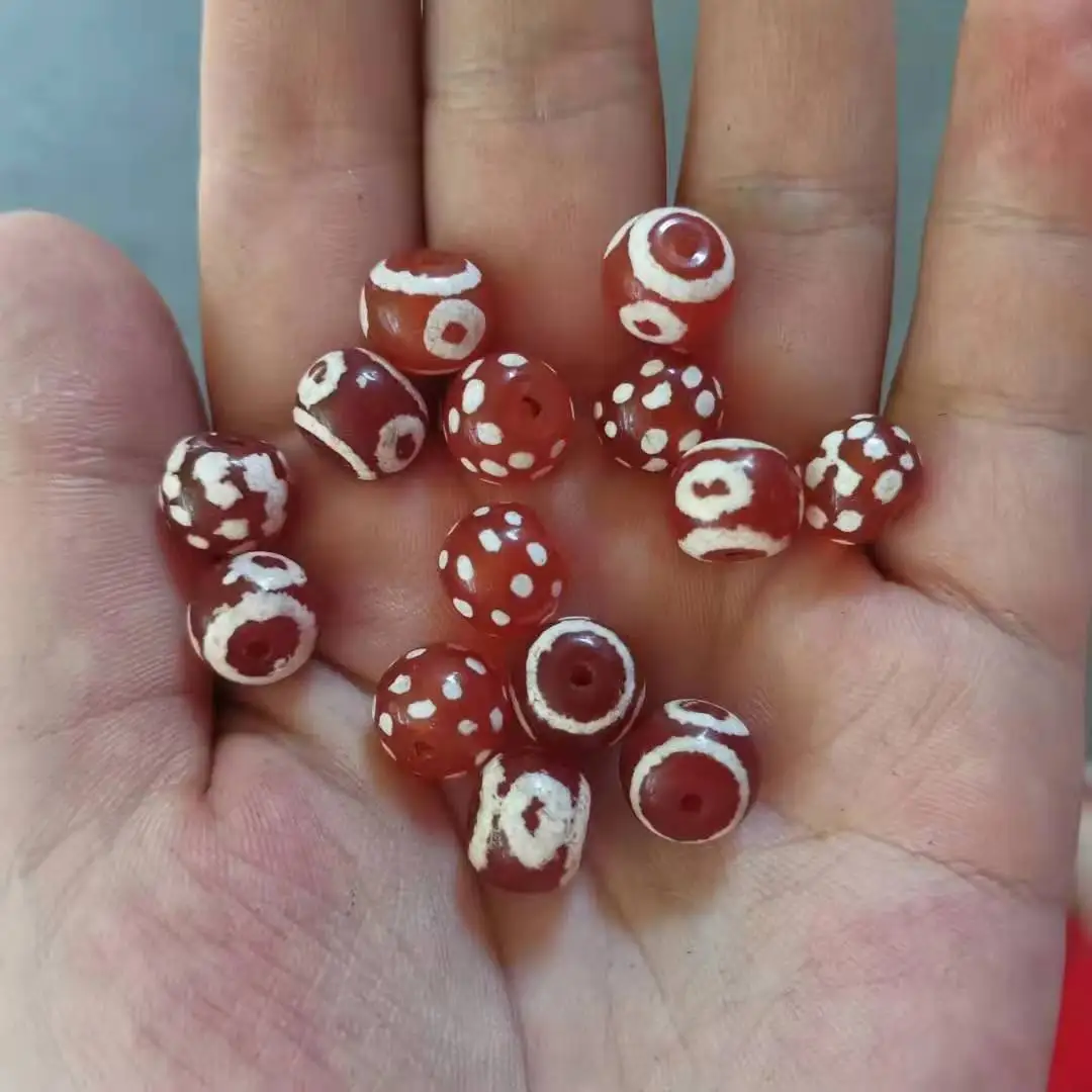 

1pcs/lots West Asia inlaid carnelian loose beads high quality Bulk wholesale make earring bracelet Necklace Precious diy Jewelry