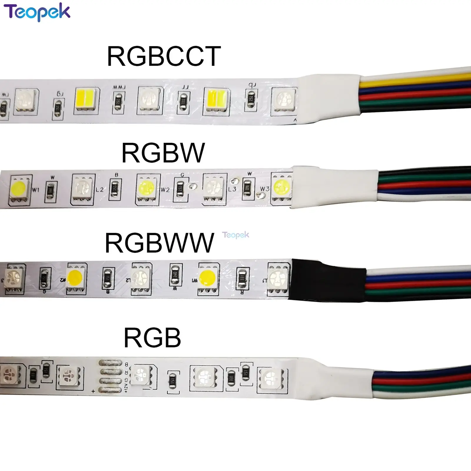 Imagem -05 - Fita de Luz Led Flexível 5m 10m 5050 Rgb Rgbw Rgbcct com Controle Tuya Wi-fi Alexa Google Home Controle de Voz Mais Adaptador de Energia