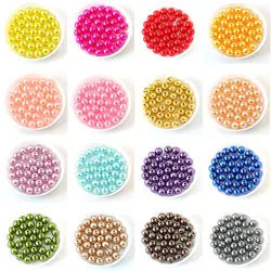 4 6 8 10 12MM Hole ABS Imitation Simulated-pearl Loose Pearls Beads Round Bead For DIY Jewelry Making Findings