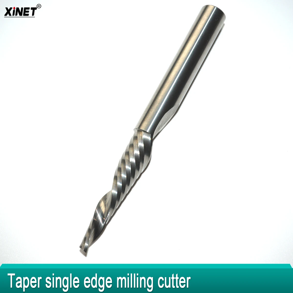 Fresa conica a bordo singolo in acciaio al tungsteno inverso/speciale per fresa a spirale a bordo singolo in legno acrilico CNC