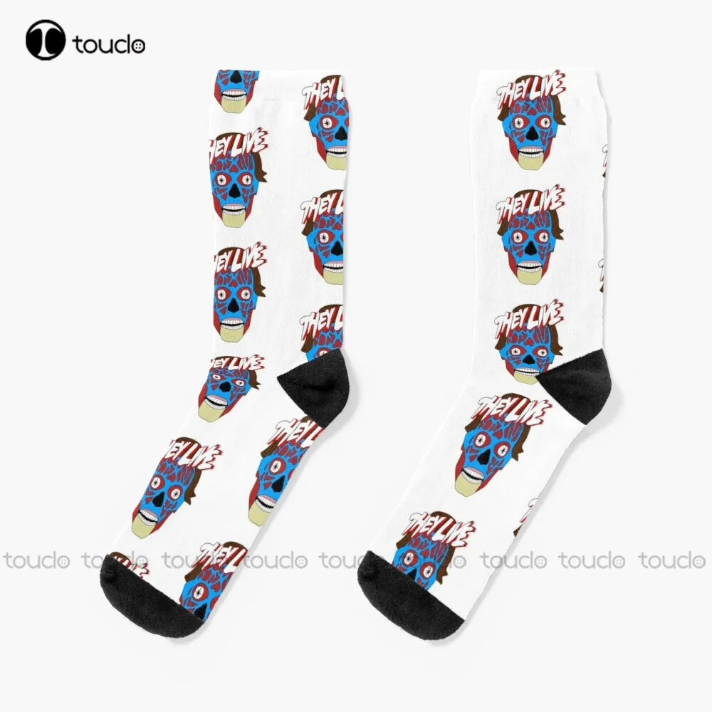 They Live Horror Movies Films Socks Womens Winter Socks Christmas New Year Gift Unisex Adult Teen Youth Socks 360° Digital Print