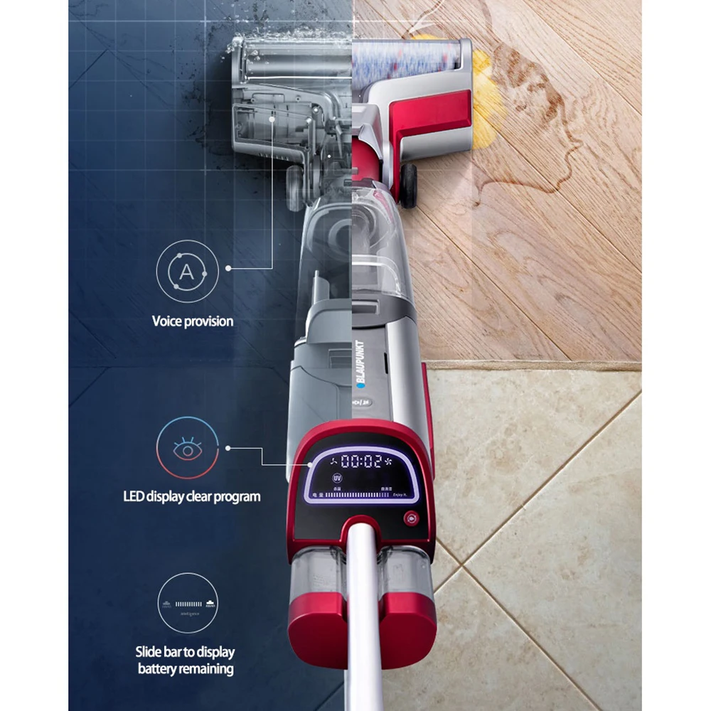 Fonction d'auto-nettoyage Rechargeable, vadrouille intelligente, nettoyage Portable des tapis, nettoyage séparé, réservoir d'eau sale