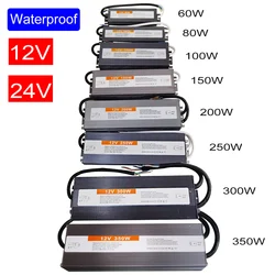 IP67 Waterproof Lighting Transformers DC 12V 24V Power Supply Led Driver 60W 80W 100W 150W 200W 250W 300W 350W