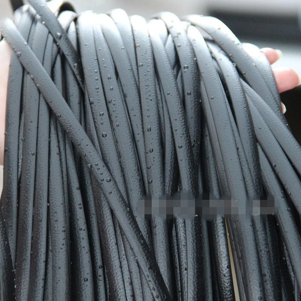 500G 60M Black Color 8MM Imitation Flat Synthetic Rattan Weaving Material PE Rattan For Knit And Repair Chair Table Storage