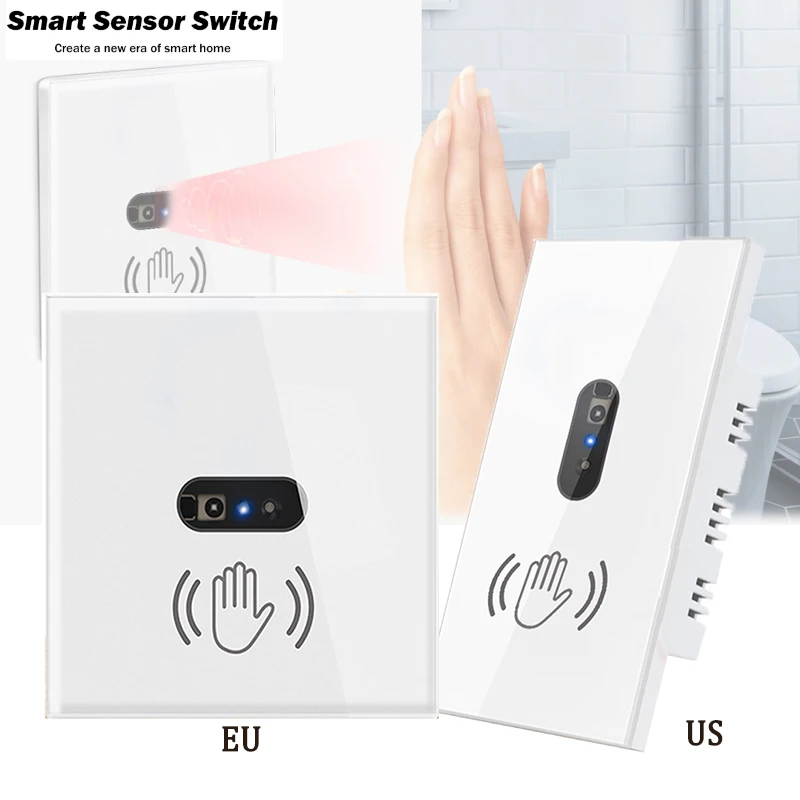 Switch Wall Touch Switch Smart Infrared Sensor Tempered Glass Panel 110/220V Anti-scratch EU/US Regulations