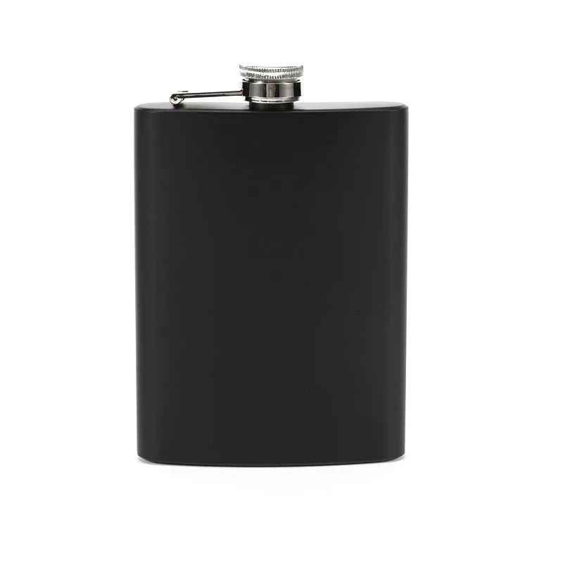 6/7/8oz black 304 food grade SS Flagon Whiskey Vodka Wine Pot Hip Flask Set Alcohol Drinking pocket Bottle outdoor camping