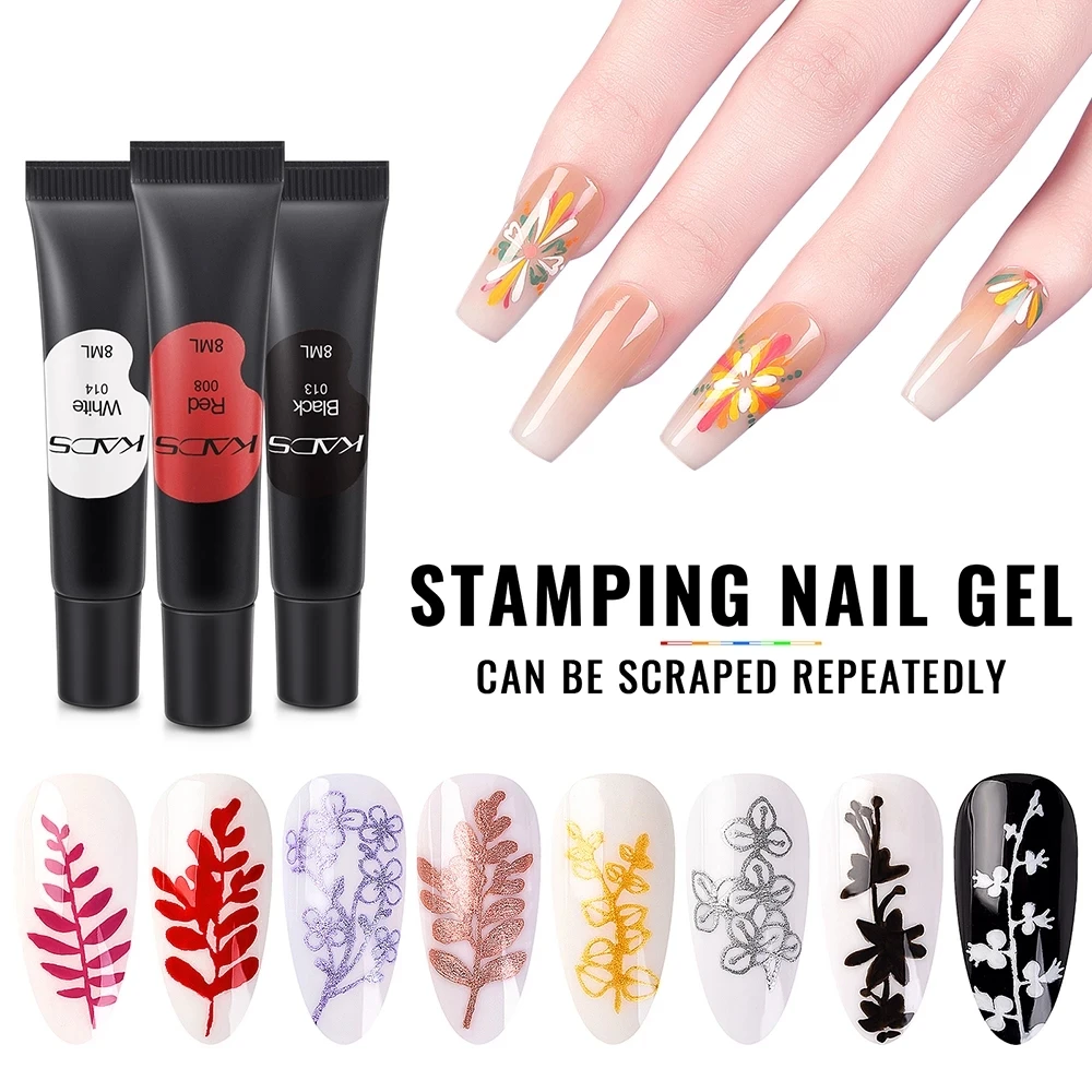 16 unids/set de Gel para estampado de uñas, 8Ml, aceite de impresión, esmalte de Gel UV para decoración de uñas, placa de estampado, accesorios de manicura