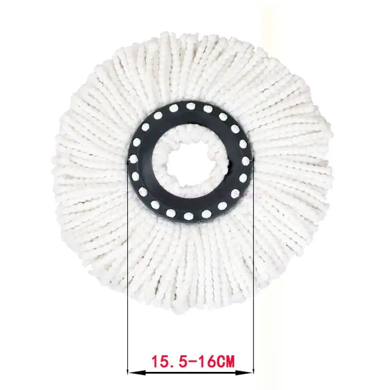Roterende Ronde 16Mm Dweilen Hoofd Microfiber Rag Mop Doek Vervanging Clean Tool