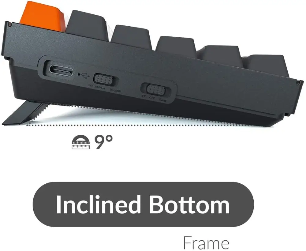 Keychron K2 AXH Bluetooth Wireless Mechanical Keyboard 84 Keys Gateron Hot-swappable Switch White LED Backlit