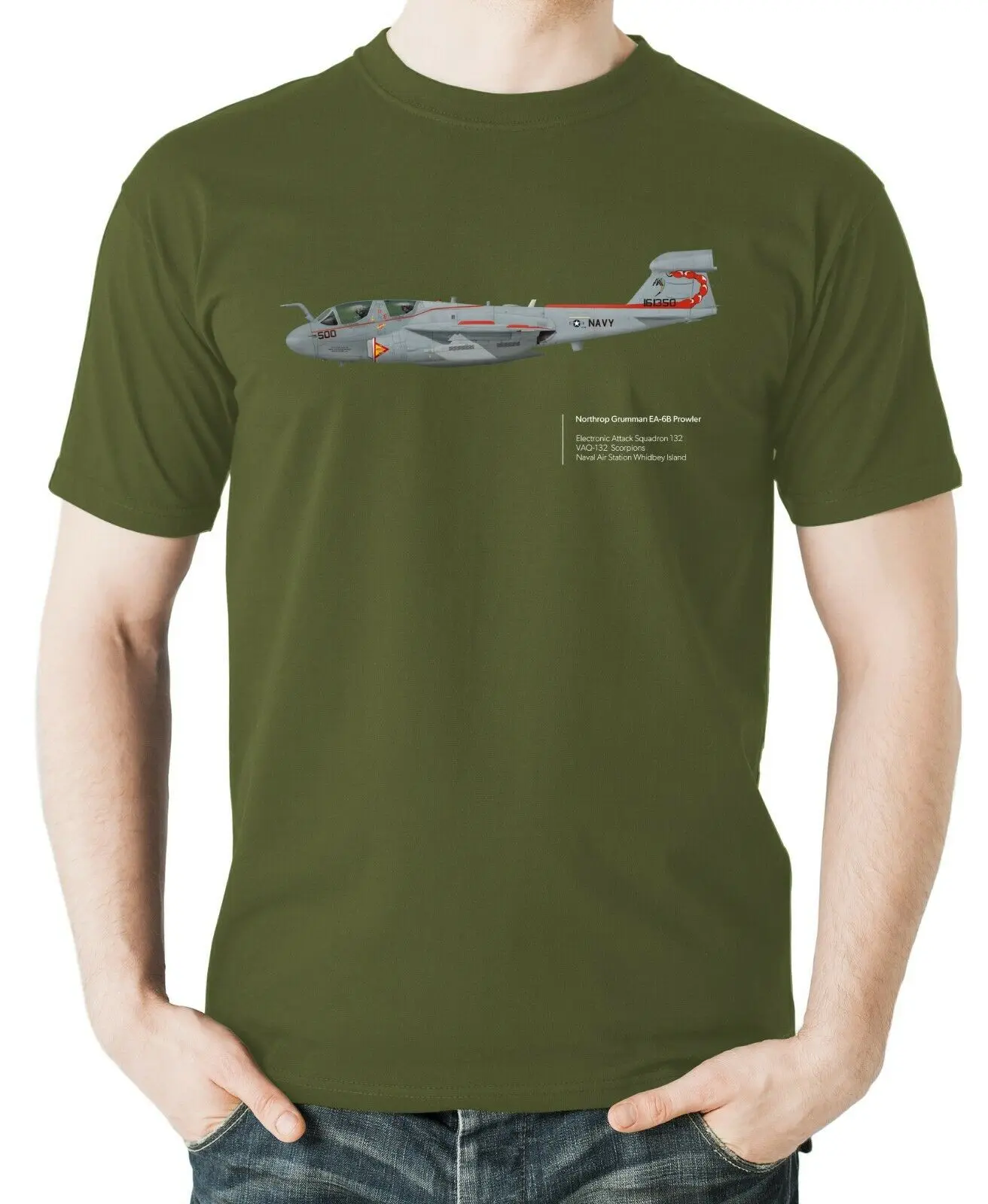 USMC EA-6B Prowler Shipborne EW Aircraft Aviation Themed T-Shirt. Summer Cotton Short Sleeve O-Neck Mens T Shirt New S-3XL