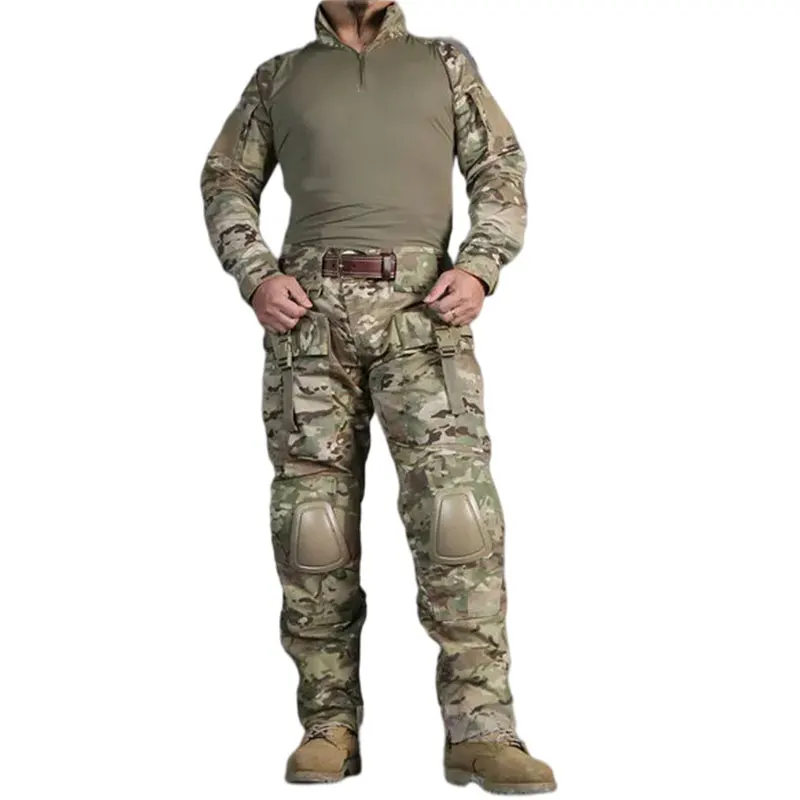 

Emersongear Tactical Suit W/ Elbow Knee Pad Uniform Set Combat Training Airsoft Sport Outdoor Hunting Shirts Pant