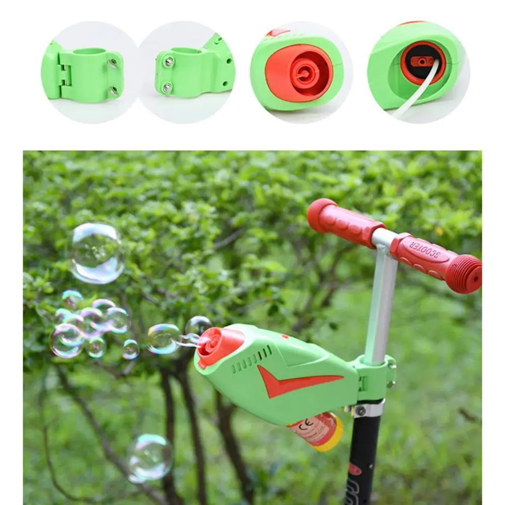 Outdoor Elektrische Bubble Machine Produceren Zeep Water Bubble Kan Installeren Op Fiets Scooter Blazen Bubble Speelgoed Voor Kinderen Gift