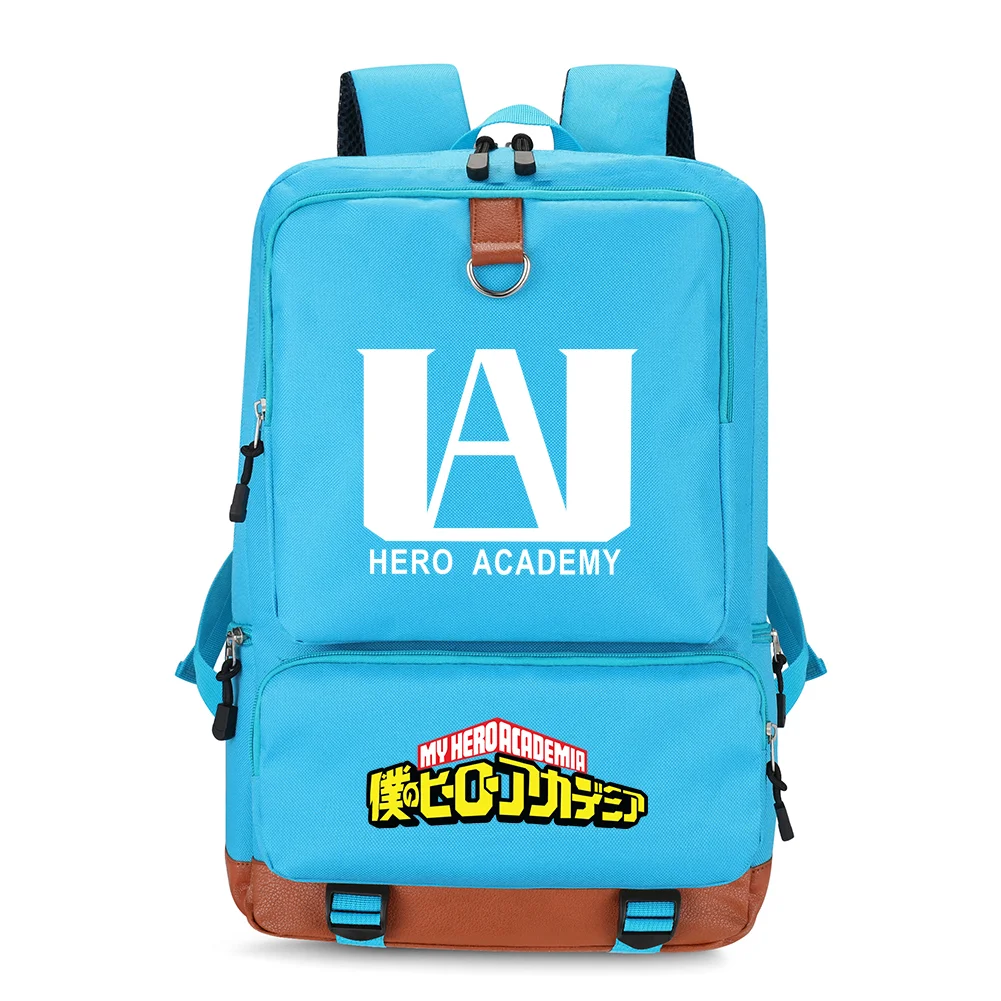 Zasilanie przez plecak Anime mój Hero Academia Bookbag dla chłopców dziewczyny torba Unisex szkoły plecak Mochila