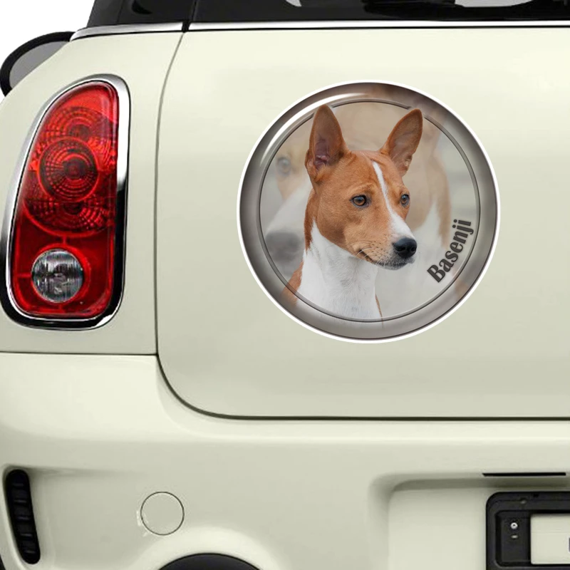 S61929# Basenji Dog Self-adhesive Decal Car Sticker Waterproof Auto Decors on Bumper Rear Window Laptop Choose Size