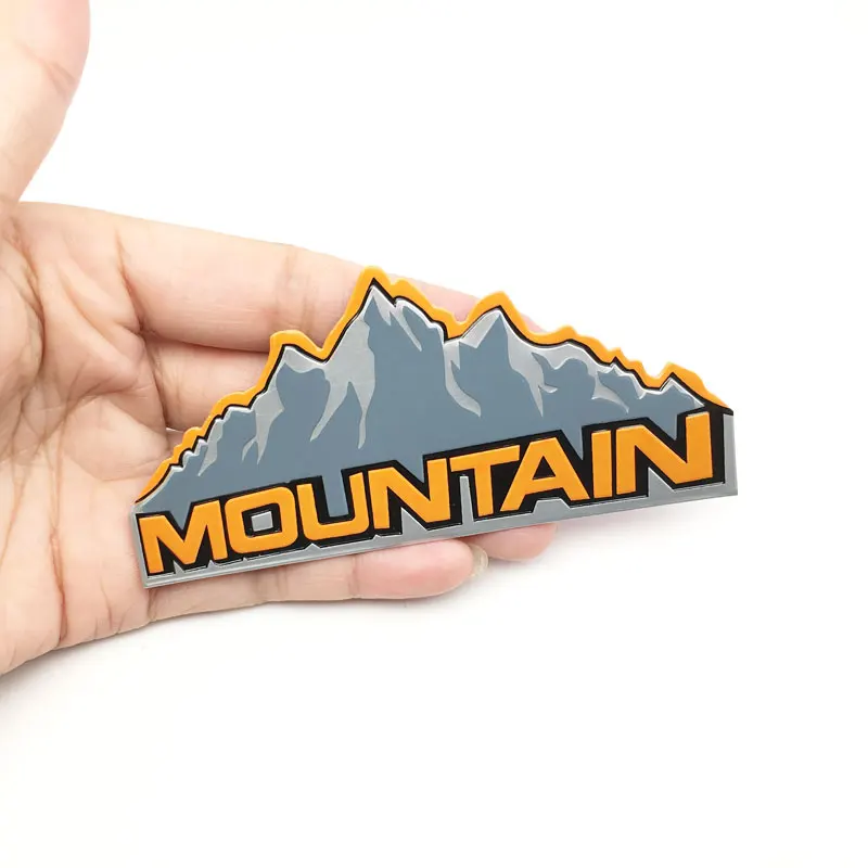 Car Styling 3D Aluminum 4X4 Mountain 27S 68W Emblem Badge stickers For Truck Decal SUV JEEP Pickup DMAX Navara Accessories