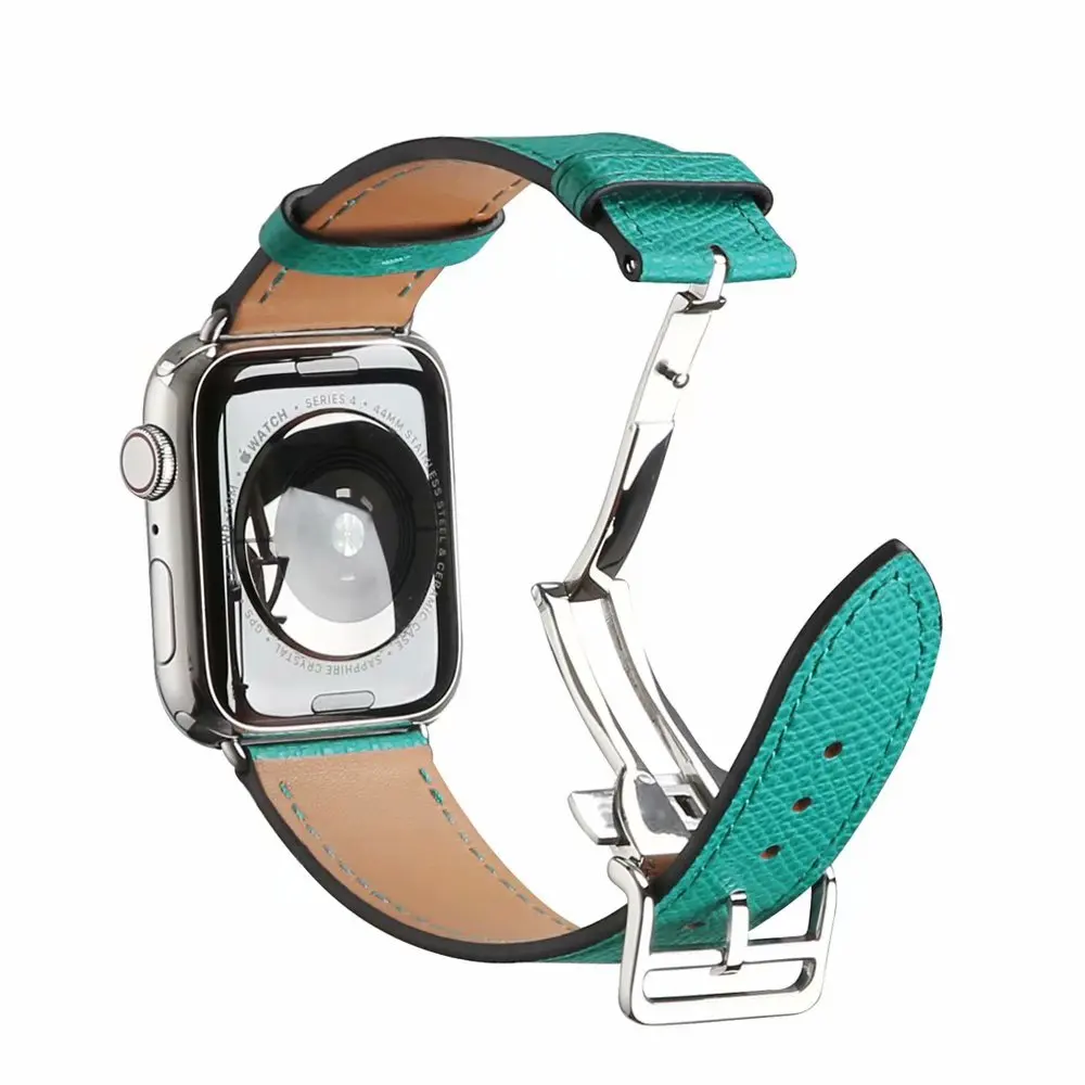 Leather Loop 41/45mm for Apple Watch Band SE7 6 5 4 3 2 1 Single Tour Deployment Buckle Strap Correa for iwatch 42/38mm 40/44mm