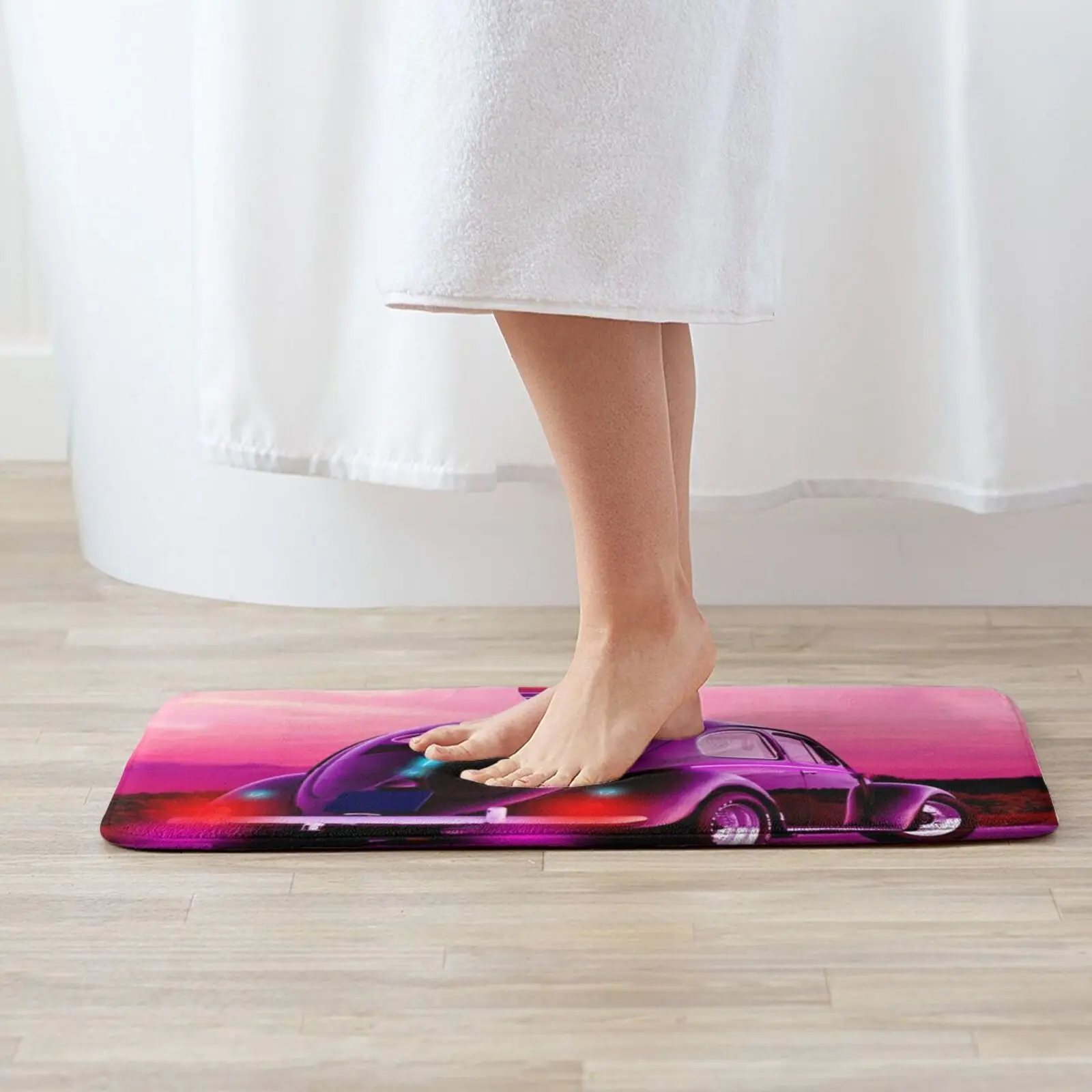 Synthwave 80s-Retrowave-- Retro Future-Neon Art Entrance Door Mat Bath Mat Rug Crankdat Dollars For A Few Dollars More Dollar