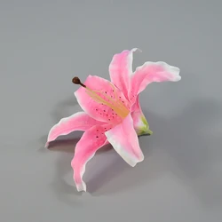5pcs 20cm Large Silk Lily Artificial Flower Head For Wedding Car Decoration DIY Garland Decorative Floristry Fake Cheap Flowers