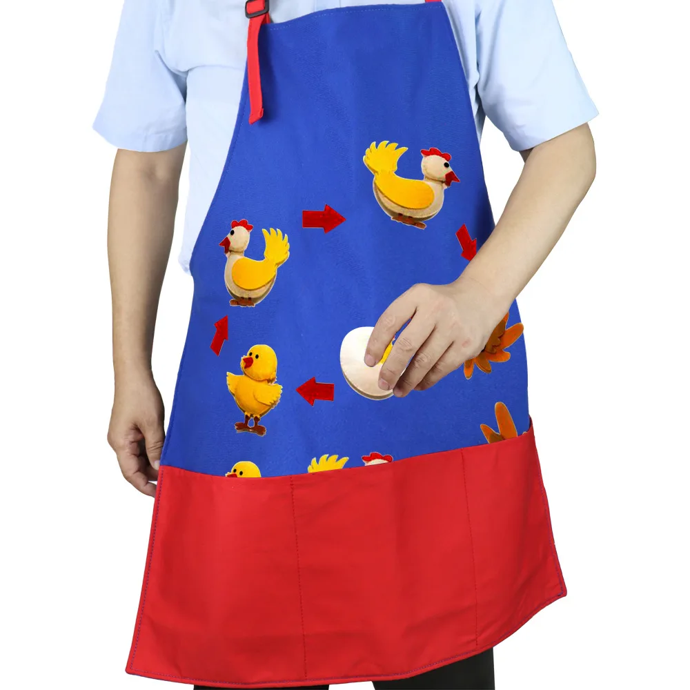 Preschool Story Teller Teaching Kindergarten Teacher Apron Classroom Supplies DIY Picture Book Storytelling Toy Sticky Coverall