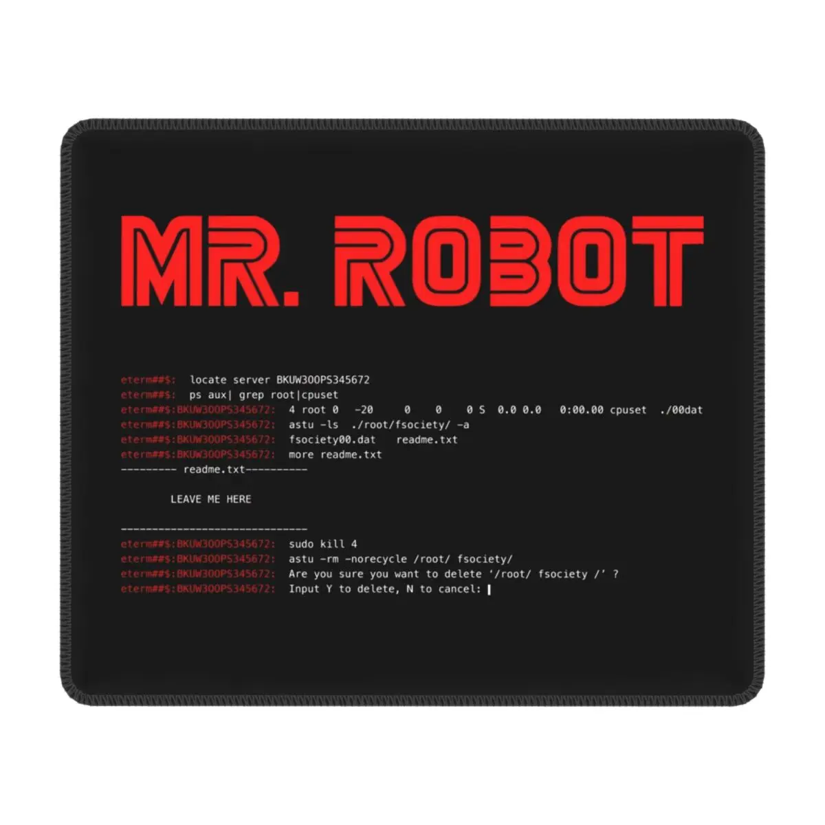 Mr Robot Coding Programming Mouse Pad Gaming Mousepad Anti-Slip Rubber Base Programmer Developer Code Office Desk Computer Mat