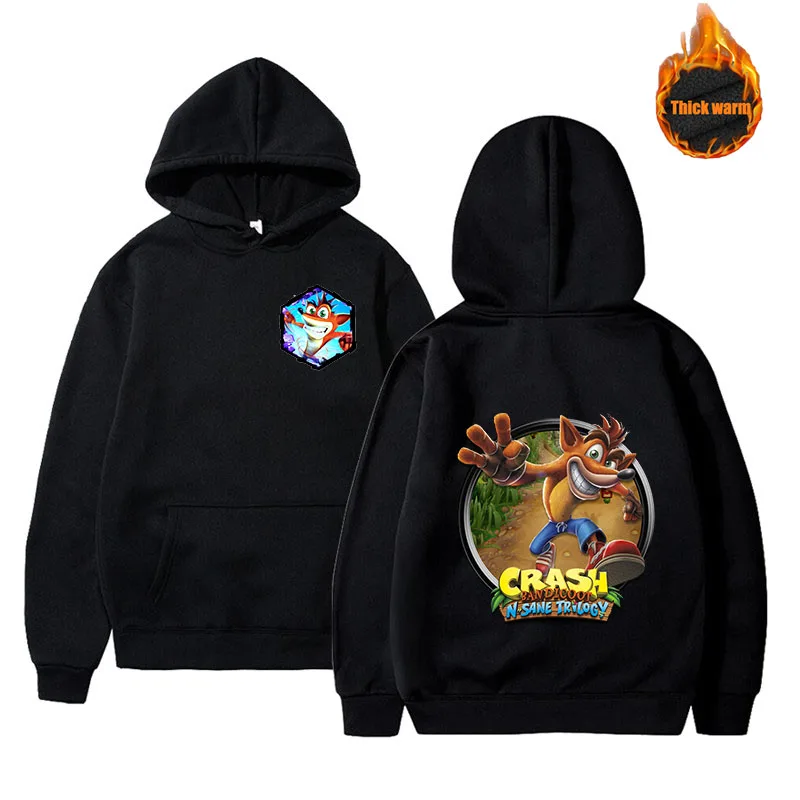 Game Crash Bandicoot Men Women Hoodie Autumn Winter Male Casual Sweatshirts Men's Hoodies Hip Hop Harajuku Sweatshirt 