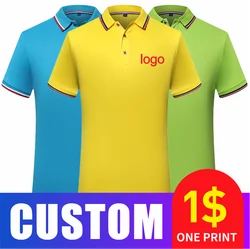 2024 Polo shirt summer casual life top custom polo shirt men LOGO custom top Print embroidery fashion breathable T-shirt