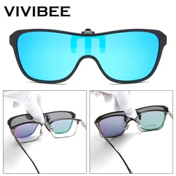VIVIBEE 2025 Cool Flip Up Clip On Occhiali da sole Polarizzati TR90 Fotocromatici Guida Quadrato Oversize UV400 Occhiali da sole da pesca