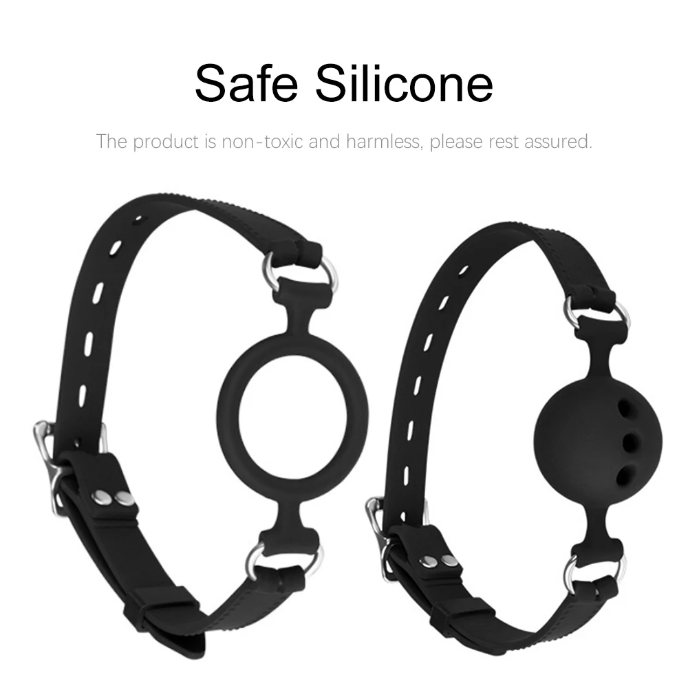 Silicone Oral Sex Ring Open Mouth Gag Flirting Bondage Balls Adult Game Erotic Toys BDSM Restraints Sex Toys For Couples