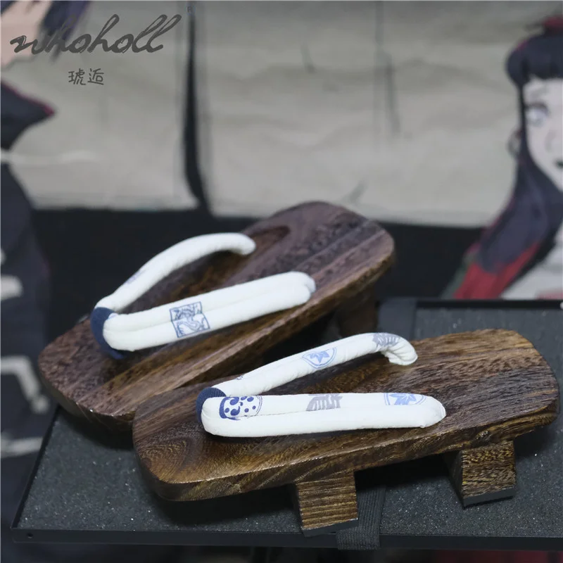 Tamancos japoneses Samurai Wood Geta para homens e mulheres, sapatos de Cosplay Anime, chinelos de verão, sandálias unissex