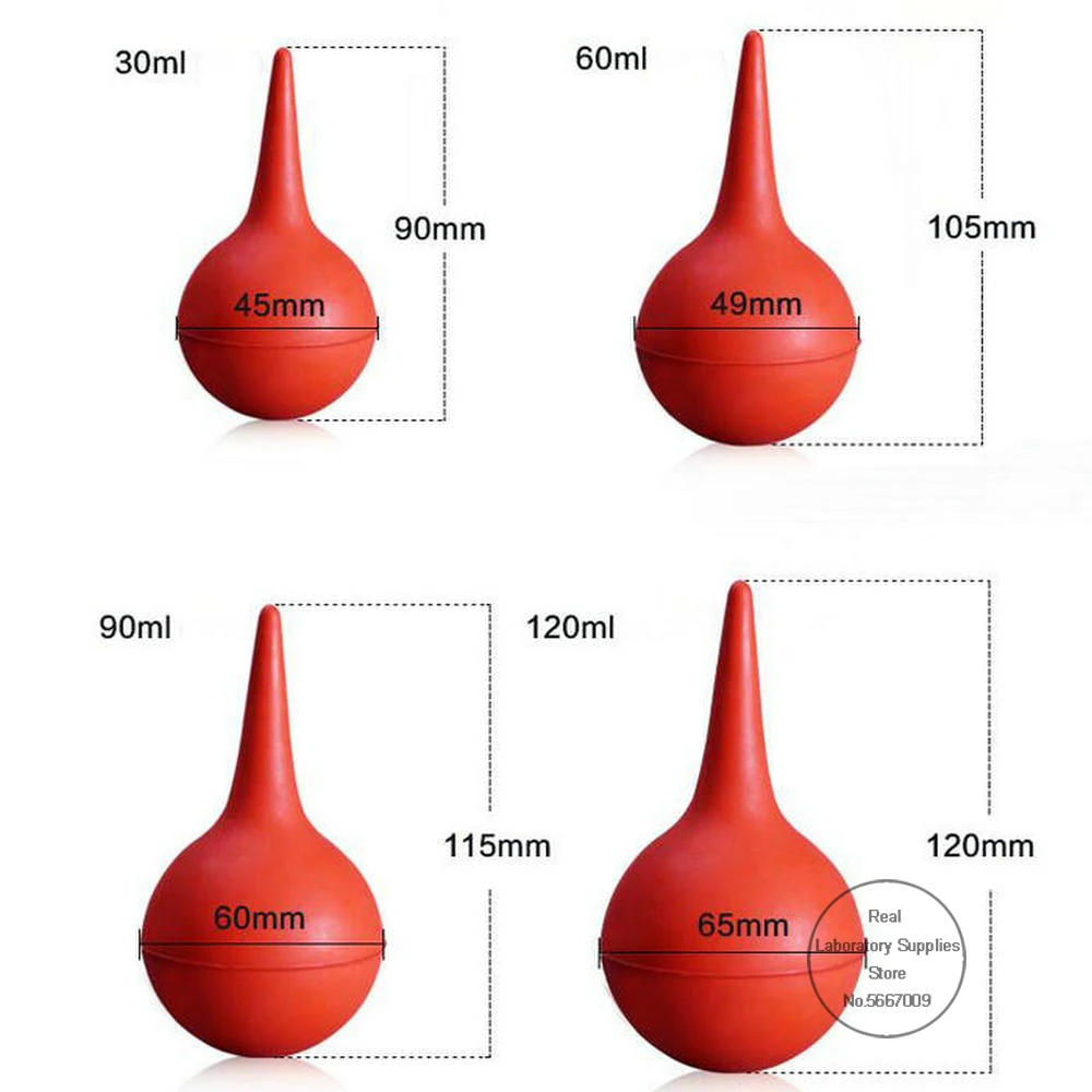 Imagem -02 - Lâmpada de Sucção de Borracha para Laboratório Seringa de Ouvido Seringa de Ouvido Esfera de Lavagem 30 ml 60 ml 90 ml 120ml 1pc