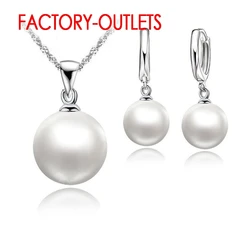 Genuine 925 Silver Needle Bridal Jewelry Sets Pearl Fashion Jewelry Women Girls Engagement Anniversary Fine Gift Wholesale