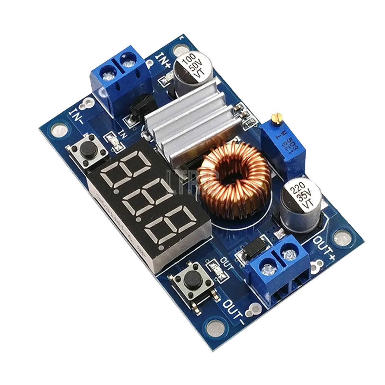 LTRIG custom 1Pcs XL4015 75W 5A High Power DC-DC Adjustable Step down Module Power Module + LED Voltmeter