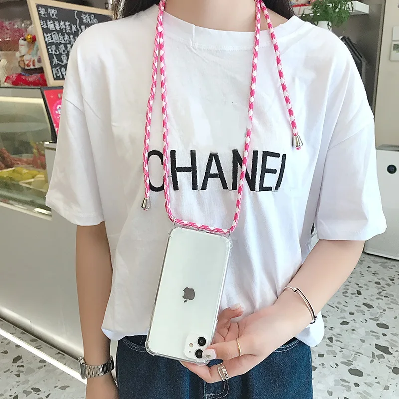 Strap Cord Chain Phone Case for Huawei P30 40 20 Lite Pro Funda Necklace Lanyard Cover For Huawei Psmart 2019 2020 2021 PsmartZ