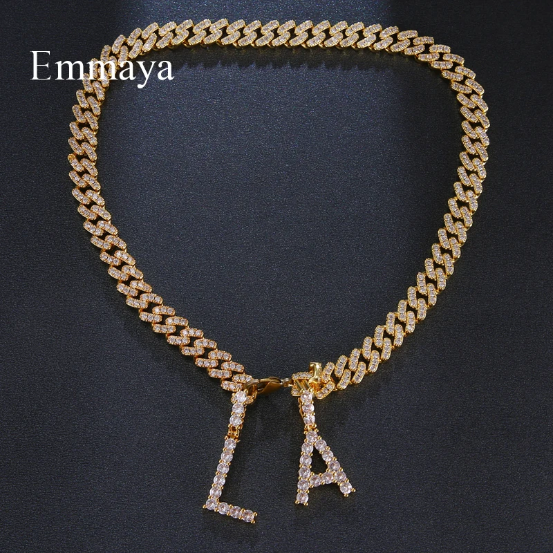 

Emmaya Noble Gold Color Necklace Charming Letters Shape For Women Exquisite HipHop Style In Fashion Party Shiny Jewelry