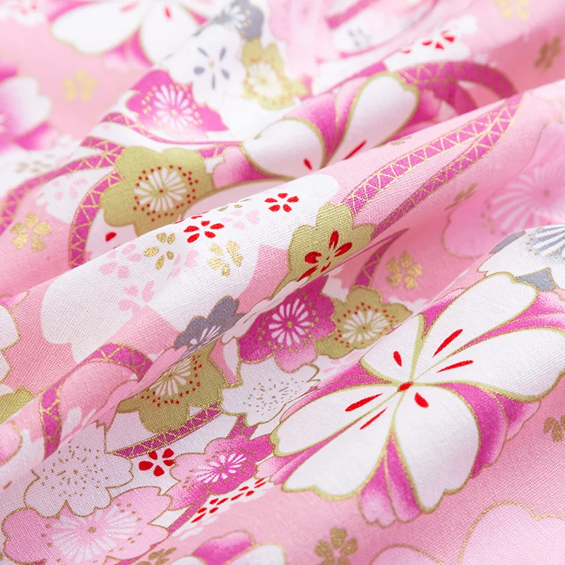 Purple Printed Cotton Fabrics Japanese Sewing Quilting Fabric For DIY Dress Or Patchwork Needle Arts TJ1023