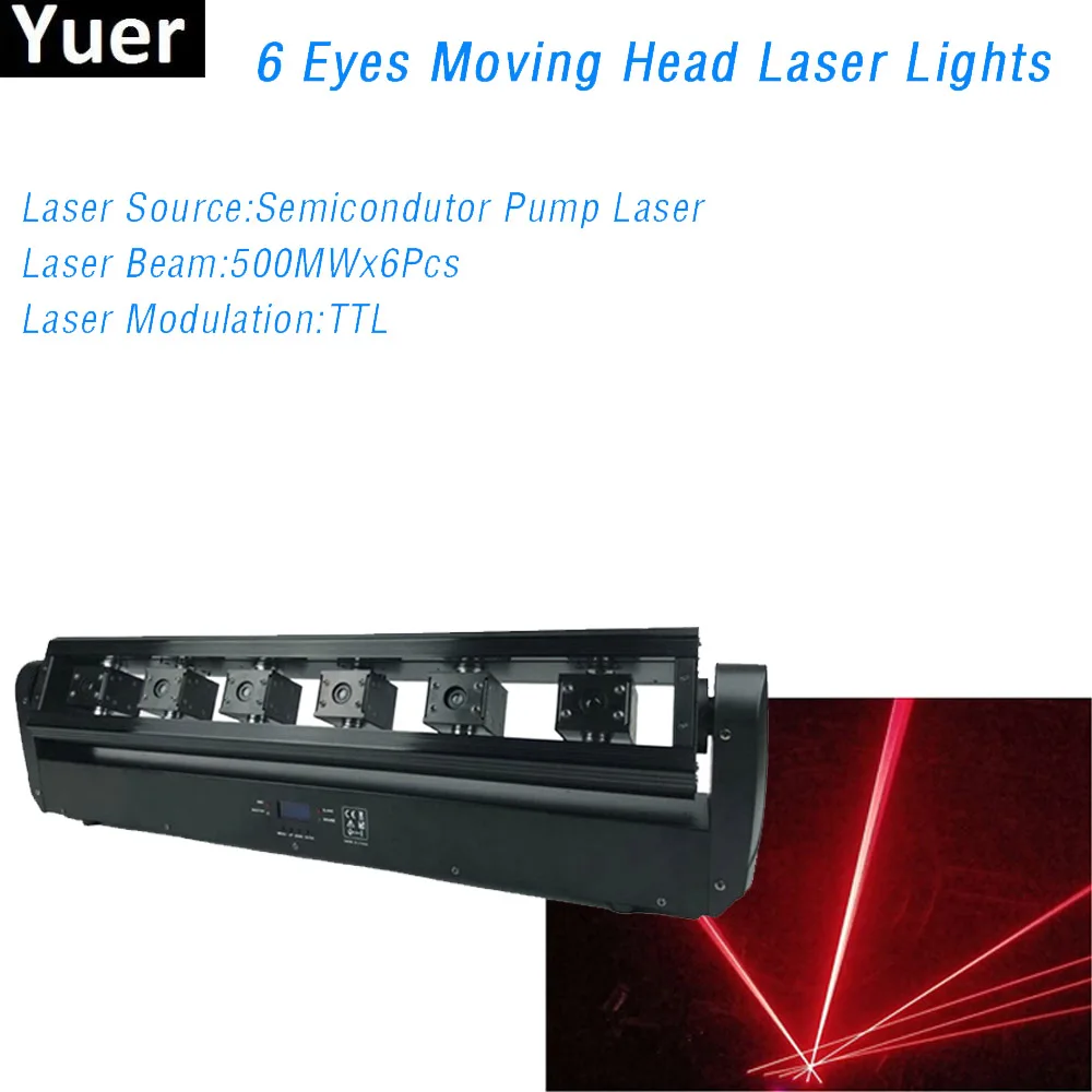 6 Eyes Moving Head Laser Lights  Moving Head Stage Lamp Disco Light Wedding Dj Equipment Disco Sound Party Laser Light Projector