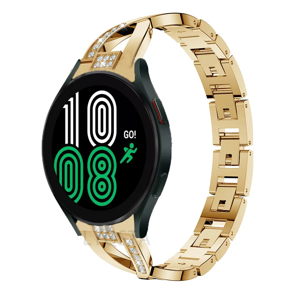 삼성 갤럭시 시계 용 20mm 시계 스트랩 7 6 5 4 40 44mm/Watch4 클래식 42 46mm 스테인레스 스틸 팔찌 액세서리 팔찌