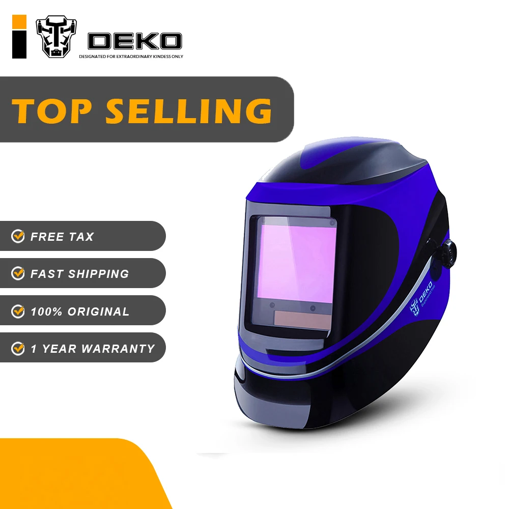 

DEKO Super Solar Auto Darkening MIG MMA Electric Welding Mask Welding Helmet Welder Cap Welding Lens for Welding Machine