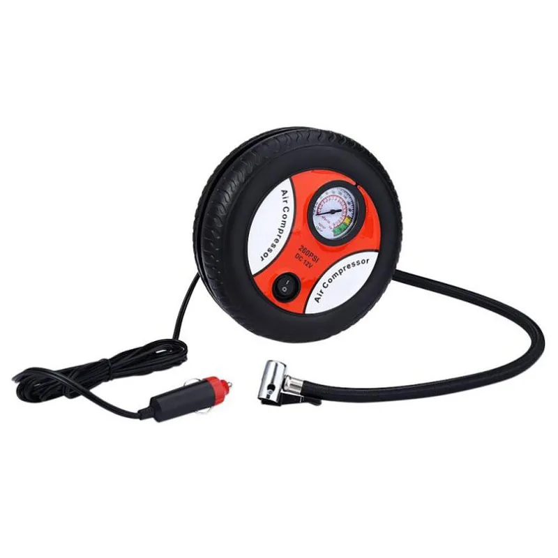 Portable Truck Bike Motorcycle Car Air Pump 260PSI DC 12V Auto Inflaters Electric Mini Tire Inflator Air Compress Car Auto Pump