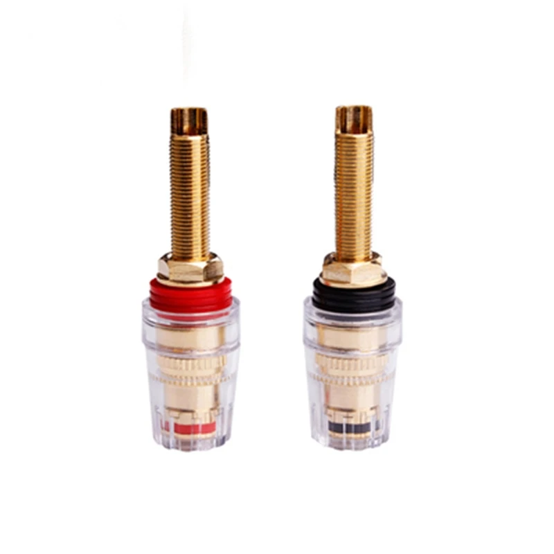 2 قطعة HiFi الصوت ملزمة آخر كريستال شفاف الموز التوصيل واجهة مكبر للصوت فك محطة