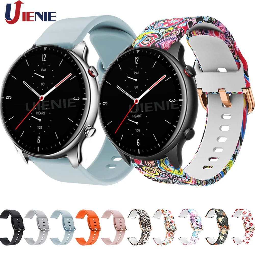 สำหรับHuami Amazfit GTR 2 47มม.Stratos 3 2 Gtr2ซิลิโคนนาฬิกาข้อมือกีฬาสร้อยข้อมือ22มม.นาฬิกาband Correa